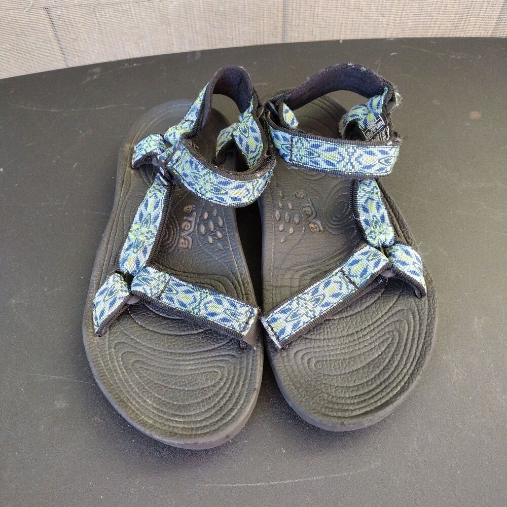 Teva Hurricane Hiking Sports Water Sandals Womens Size 8 Blue Green